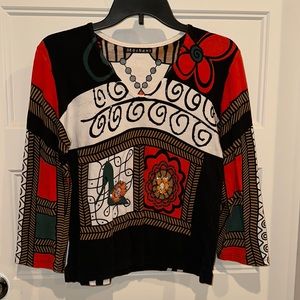 Merchant V-Neck Embellished top M